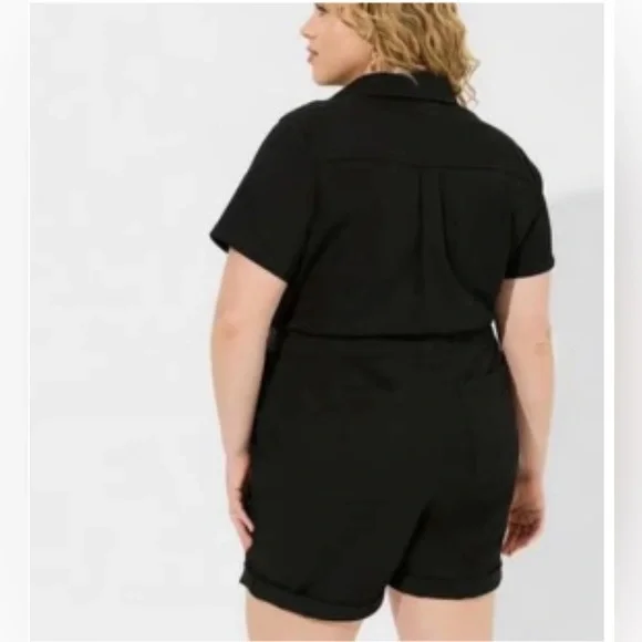 Torrid 8" Twill Lightweight Jumpsuit (Romper) - Picture 14 of 16